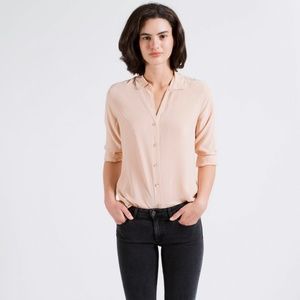 Everlane collared silk blouse